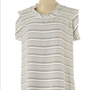 CAbi Top Striped Madeline Blouse style 236 cap sleeve, Size M